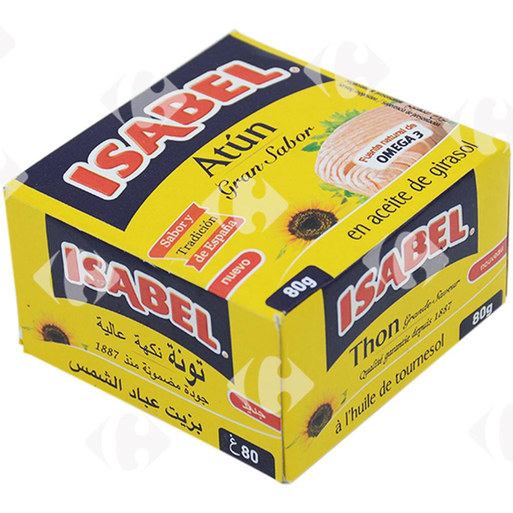 [49374] Conserve de Thon à l'Huile de Tournesol Isabel 80g.