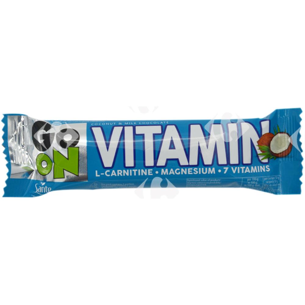 [644800] Barre Chocolatée Vitamin Coco Go On 50g.
