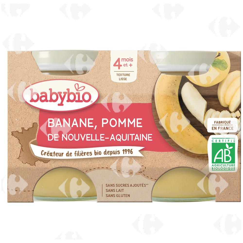[682967] Pot Pomme Banane Sans Sucres Ajoutés Bio 2x130g