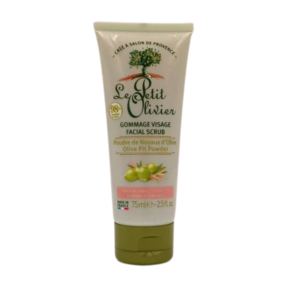 Gommage Visage Olive Peau Normale à Sèche Le Petit Olivier 75ml.