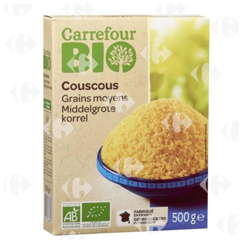 Couscous Bio Grains Moyens Blanc Carrefour Bio 500g