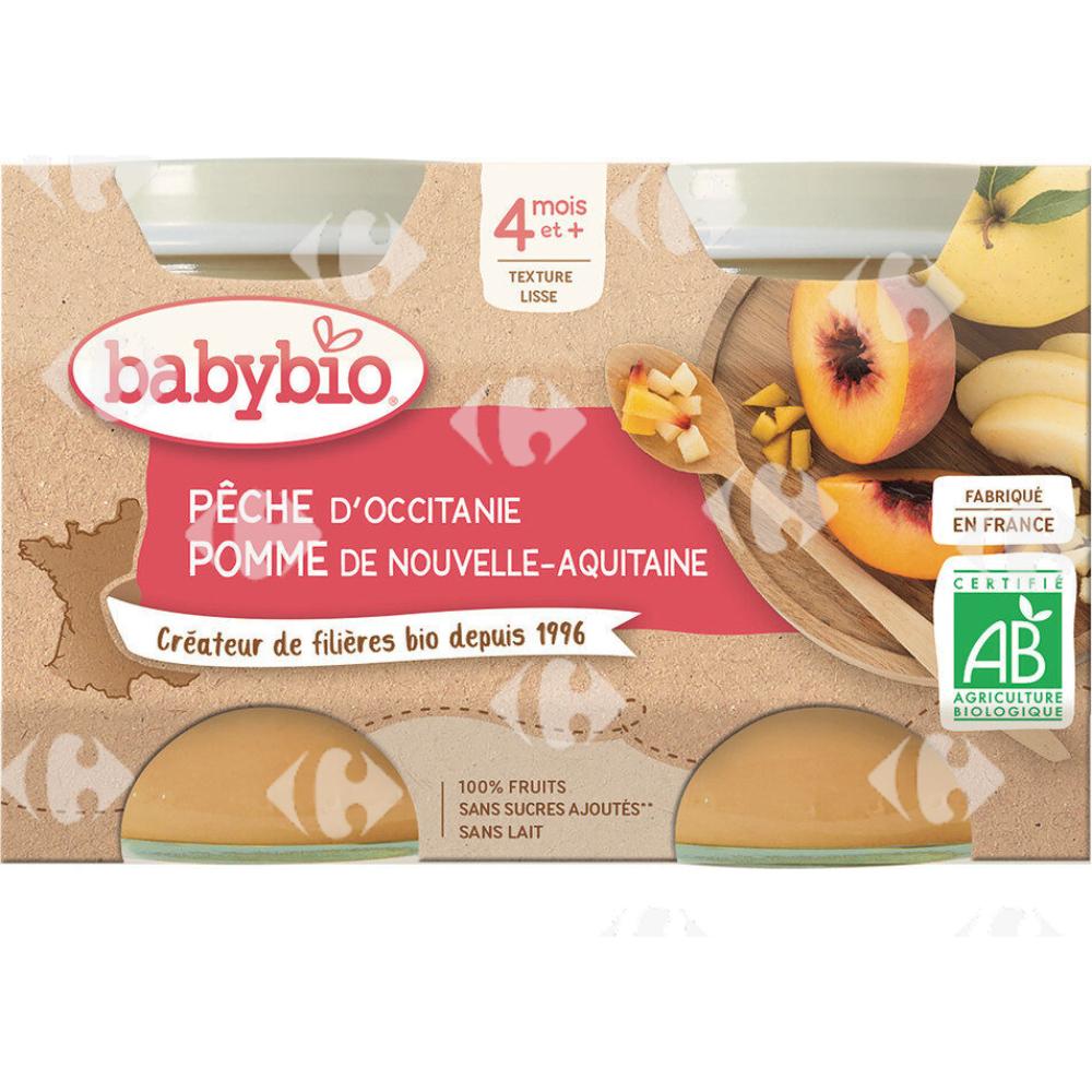[682964] Pot Pêche Pomme Bio Babybio 2x130g