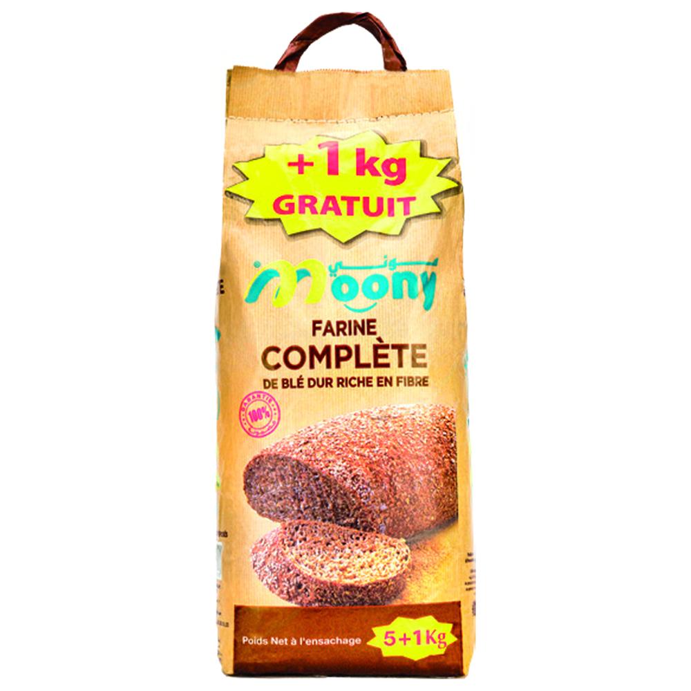 Farine Complète de Blé Dur Kraft Moony 5kg + 1kg Gratuit