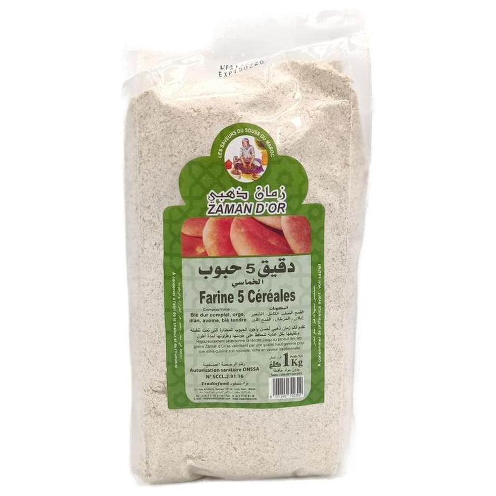 Farine 5 Céréales Zaman d'Or 1kg.