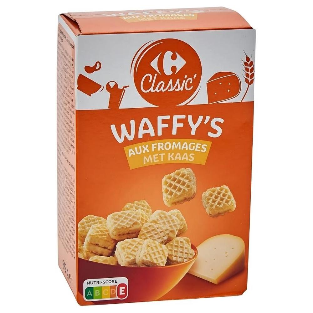 Biscuits Apéritifs Gaufrettes aux Fromage Carrefour Classic 65g