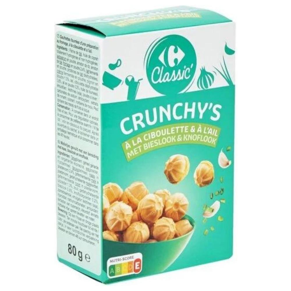 [613470] Biscuits Apéritifs Ciboulette Ail Carrefour Classic 80g