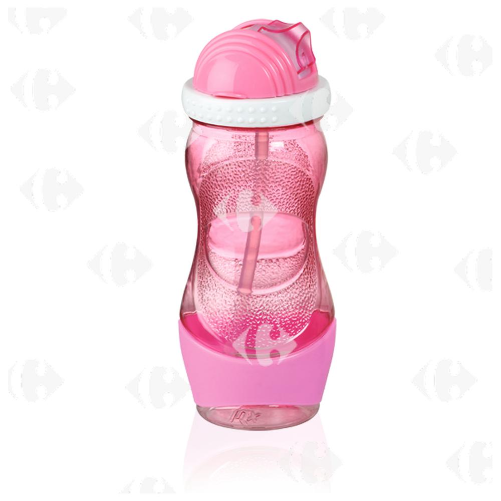 [667370] Gourde Plastique Avec Paille Kido Lux 400ml.