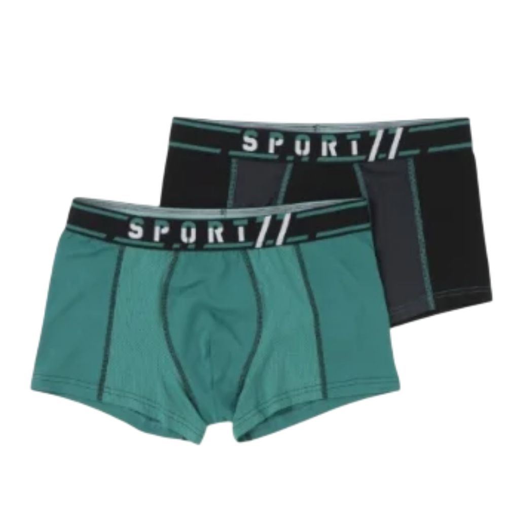 Lot 2 Boxers Homme Sport Vert
