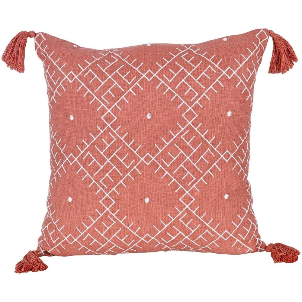[716331] Coussin Carré Diamant Terracotta Kasa 45x45cm