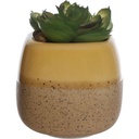 Pot Jaune Beige Plante Artificielle Kasa 9x6cm