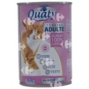 Terrine au Bœuf et au Saumon pour Chats Quaty 400g