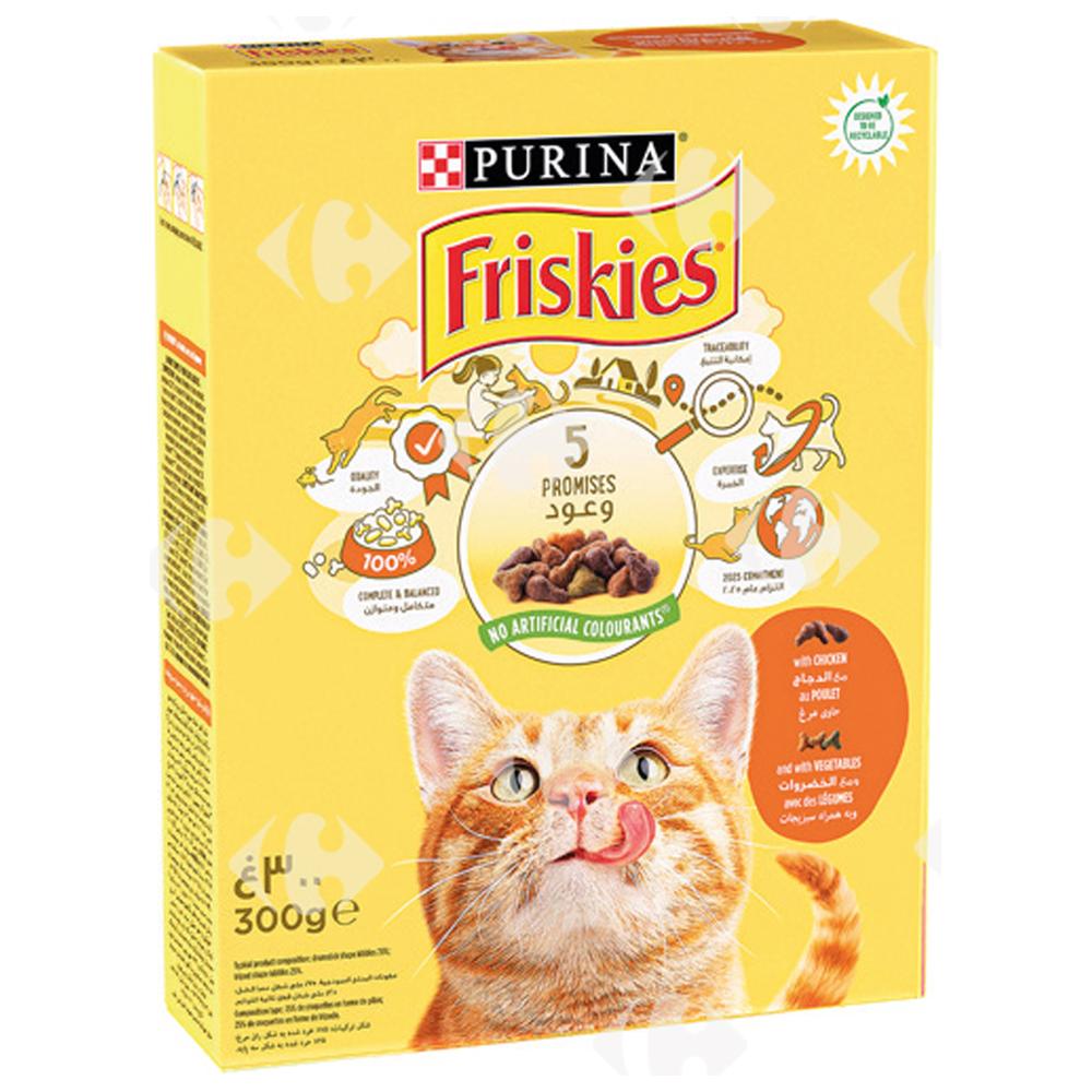 [613012] Croquettes au Poulet et Légumes Chats Adultes Friskies 300g