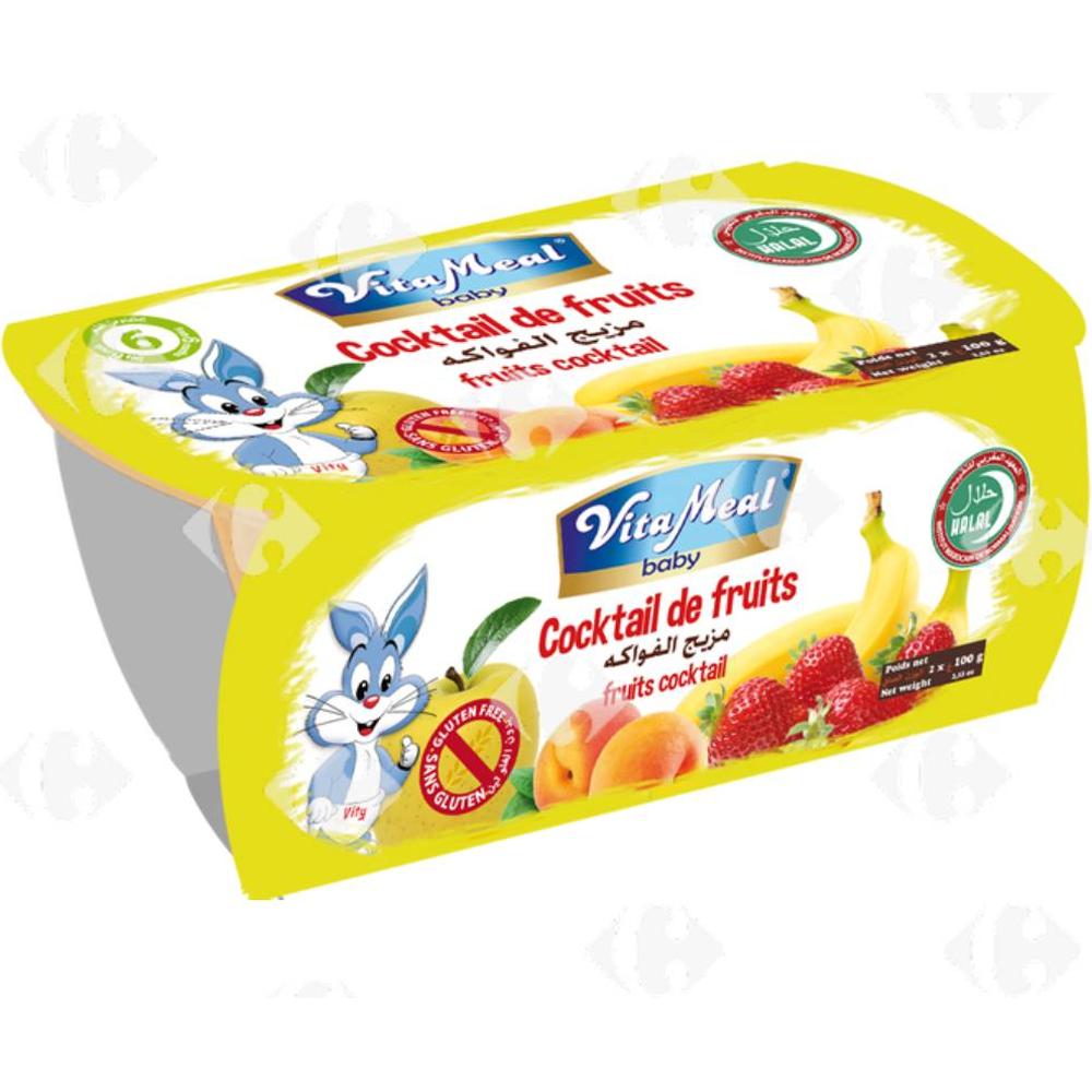 [706602] Compote Cocktail de Fruits Vitameal 130g