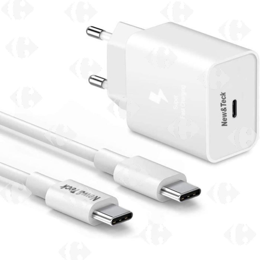 Chargeur Secteur Type-C avec Câble Blanc Samsung 15W