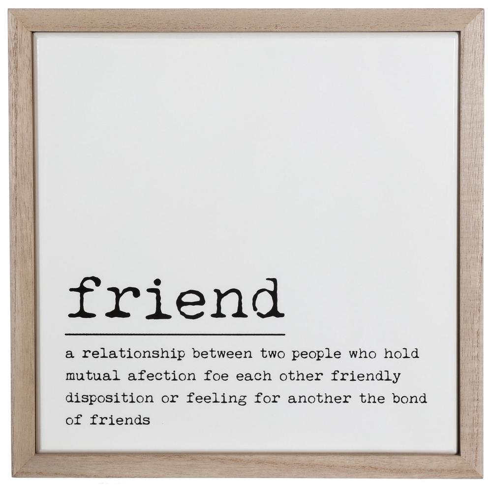 [721726] Cadre Décoratif Carré Friend Kasa 30x30 cm