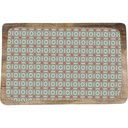 Planche Rectangulaire en Bois Motif Vert Kasa 22x14cm