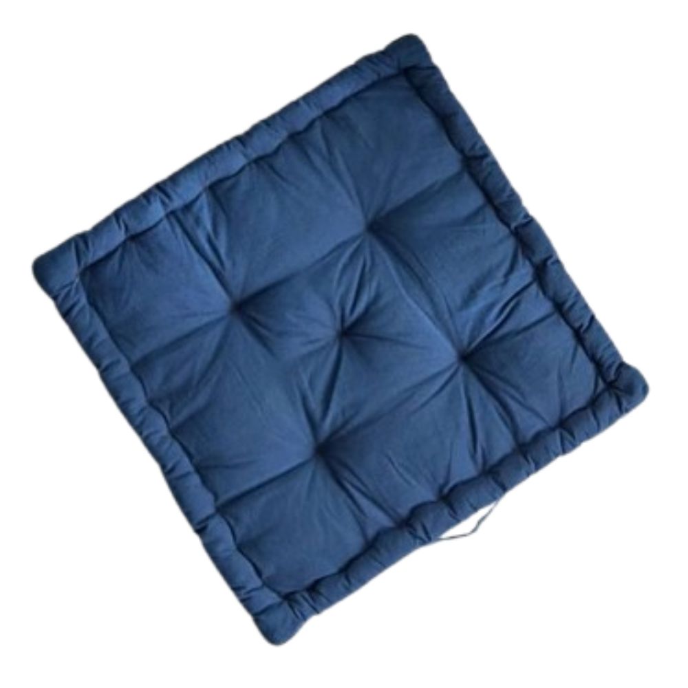 [673058] Galette de Chaise Unie Bleue