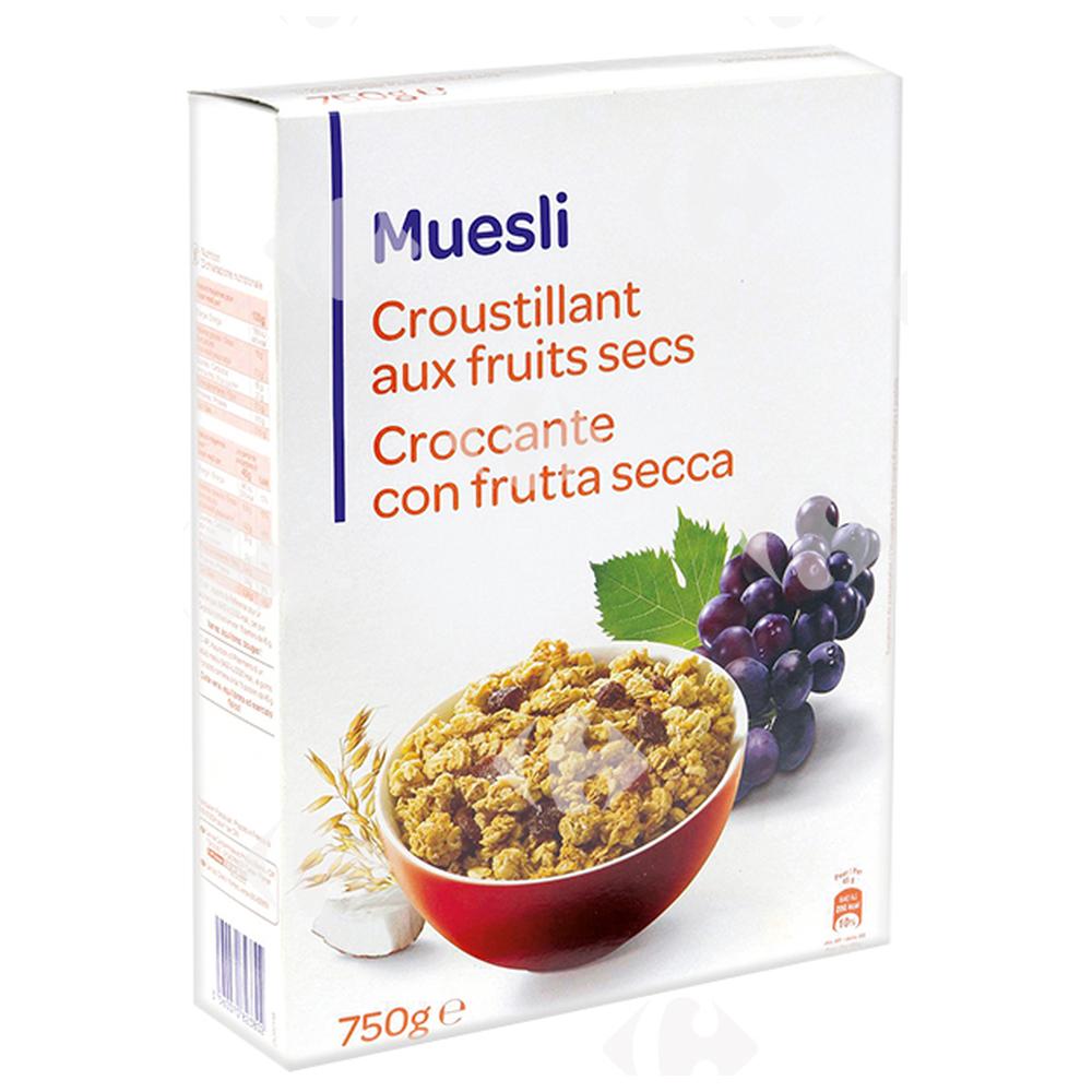 Muesli Croustillant aux Fruits Carrefour Blanc 750g