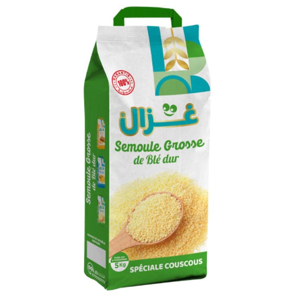 Semoule Grosse de Blé Dur Kraft Ghazal 5kg