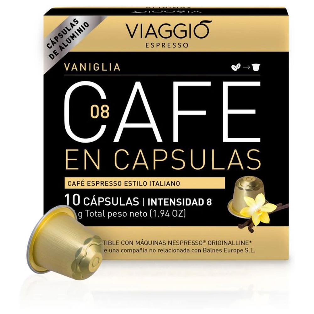 Café Capsules Aluminium Viaggio Vanille Intensité 8