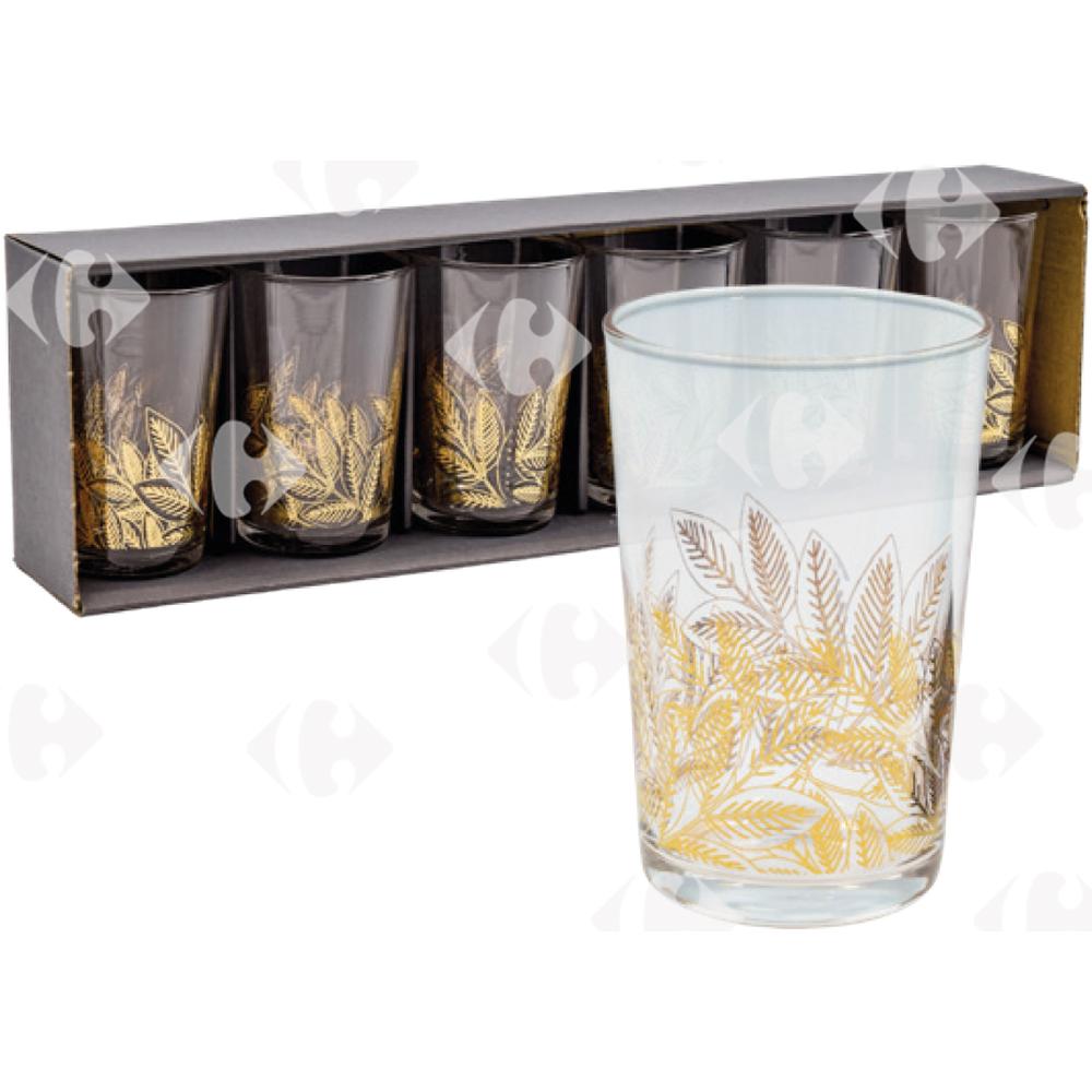 Verre à Thé Island Décoré Or 15cl 6 pièces