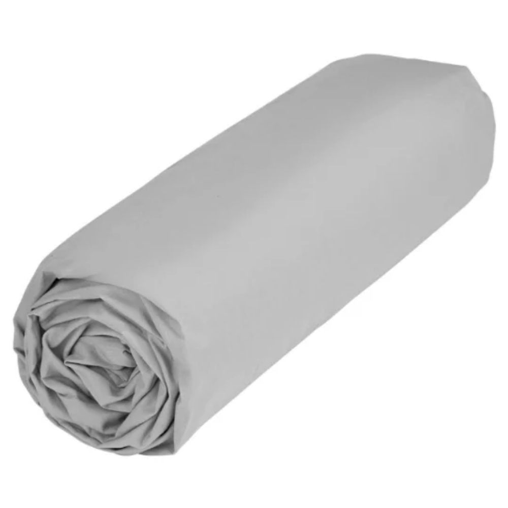 [651572] Drap Housse Gris Tex Home 140x200 cm