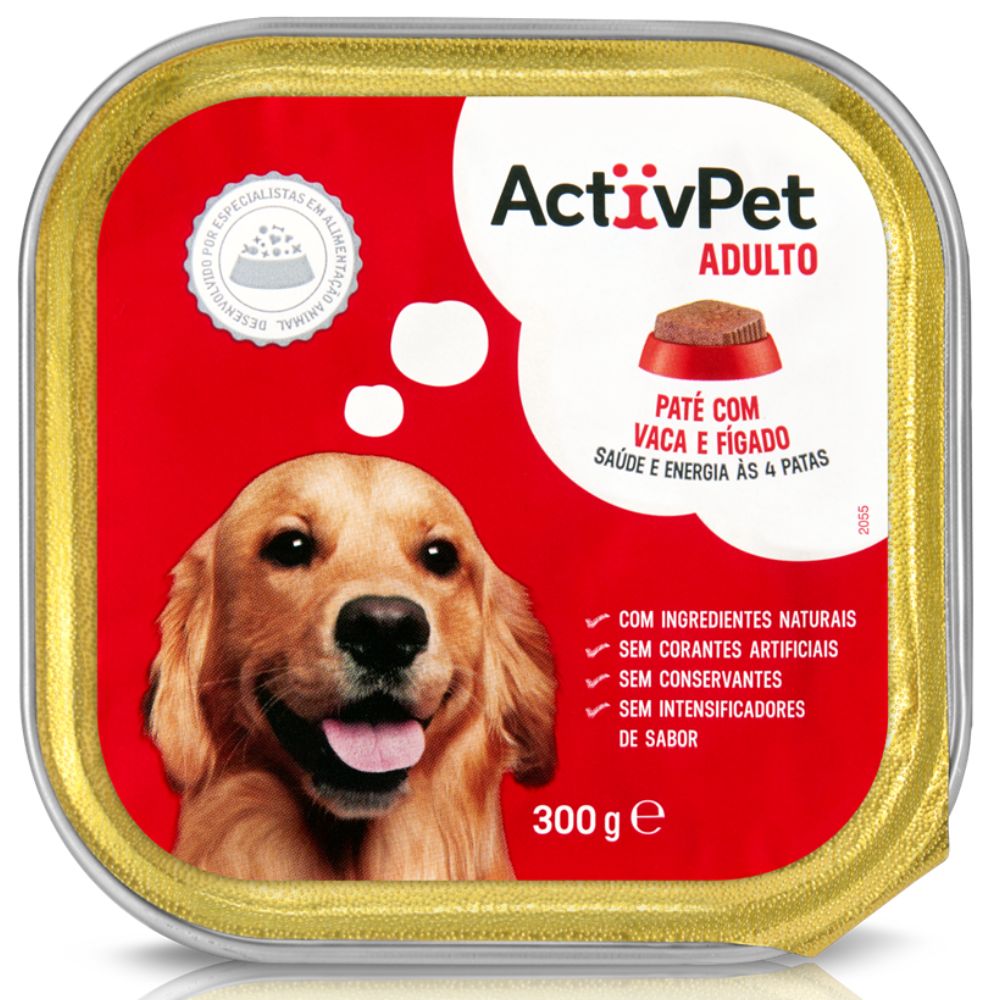 Pâtée pour Chien au Bœuf & Foie ActivPet 300g