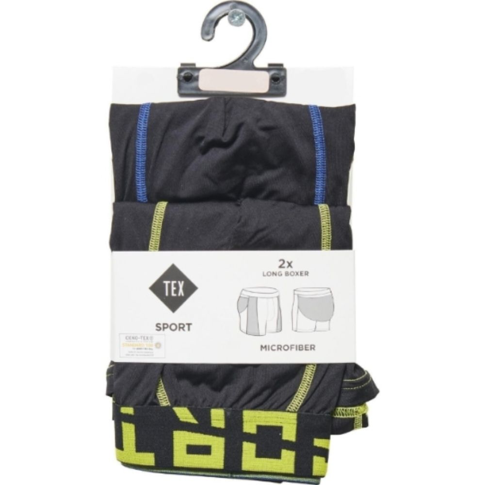 Lot 2 Boxers Homme Sport Micro Noir