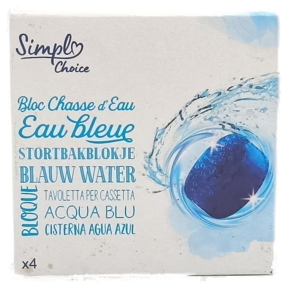 [638065] Bloc WC Eau Bleu Carrefour 4 unités