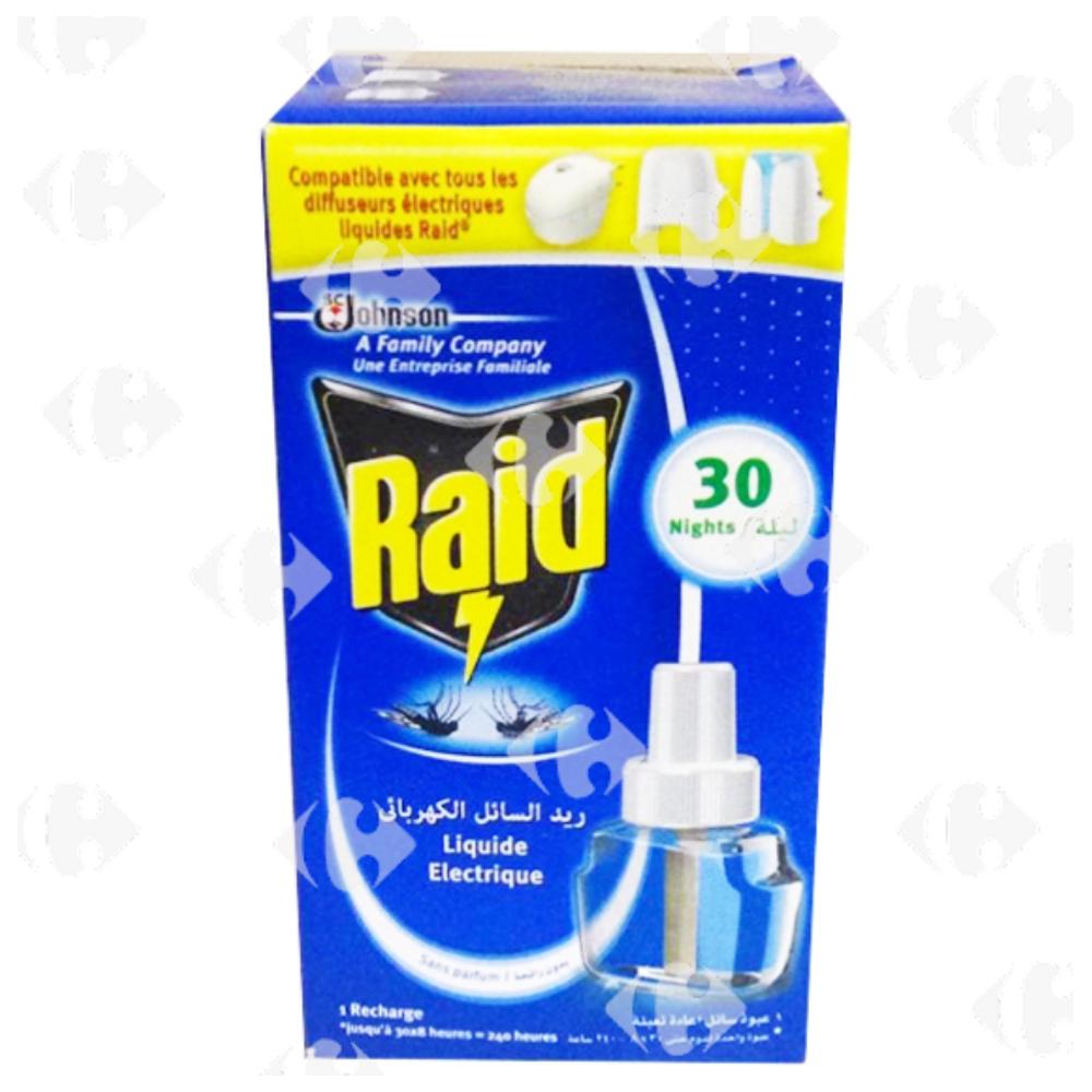 Recharge Liquide pour Insecticide Raid 30 nuits.