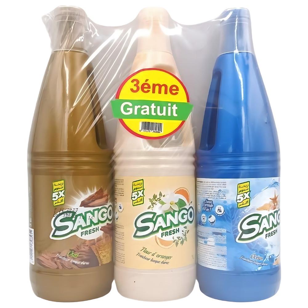[712618] Lot 3 Nettoyants Sol Sango 1L (Océan, Fleur d’Oranger, Oud) – 2 achetés + 1 gratuit