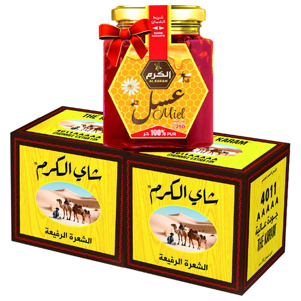 Pack Thé Chaara Karam 200g 2 unités + Miel Karam 250g Gratuit