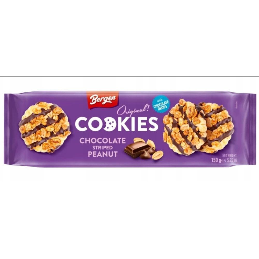 Cookies Pépites Choco Cacahuètes Bergen 150G