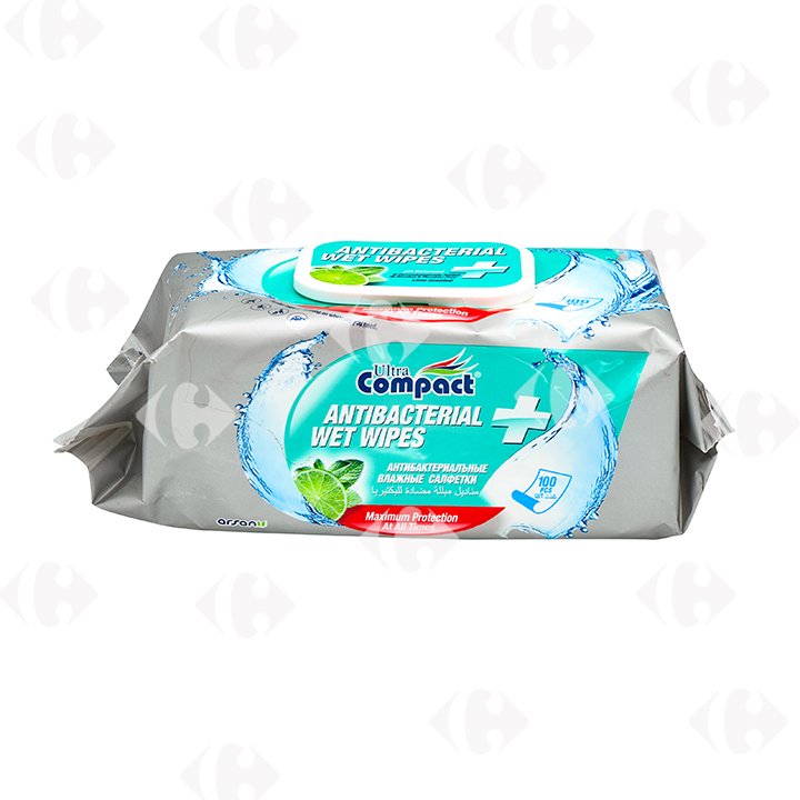Lingettes Antibactériennes Unittol Ultra Compact 100 feuilles