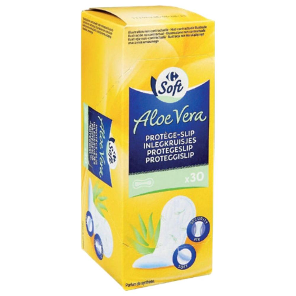 Protège-slip plié normal Aloe Vera Carrefour Soft 30 unités
