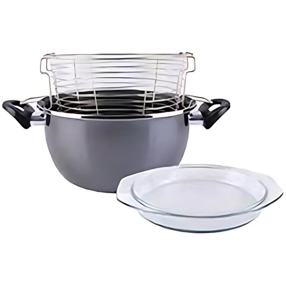 [656428] Friteuse avec Panier et Couverture Plastifié Authentique Cristal 24cm