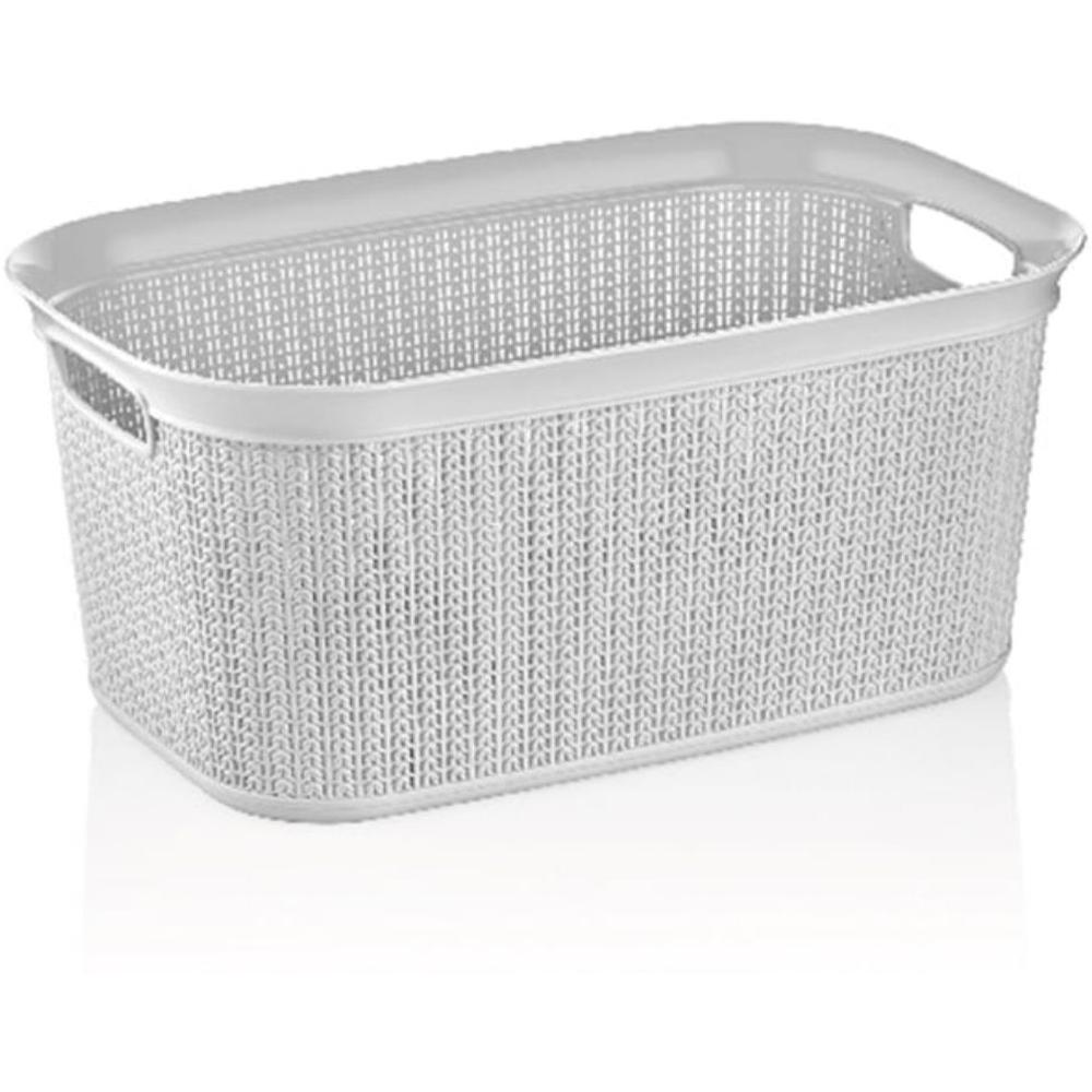 Panier à Linge en Plastique Rectangulaire Ucsan 56,6x36,6x25,5cm 38L