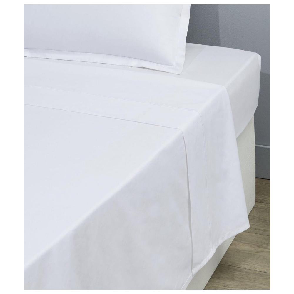 [703134] Drap Plat Percal Blanc Tex Home 180x300 cm