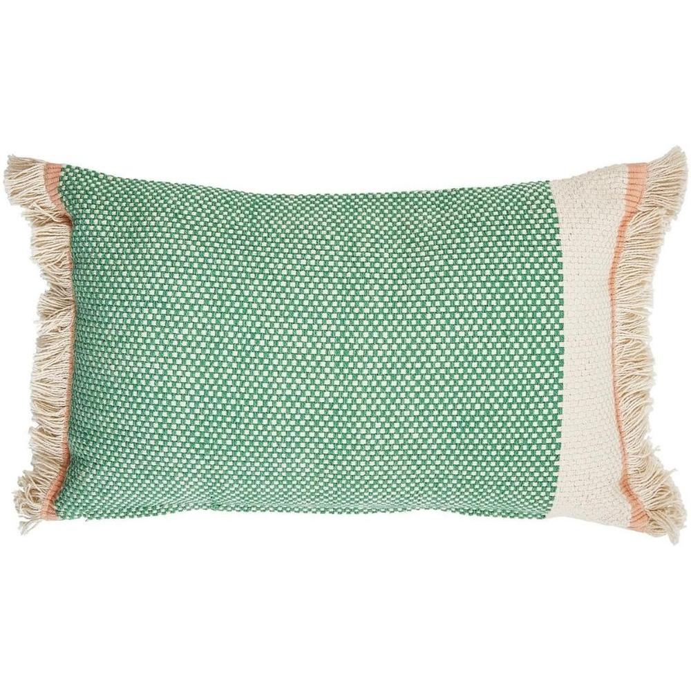 [711458] Coussin Dolce Vita Uni Vert Foncé Tex Home 30x50 cm
