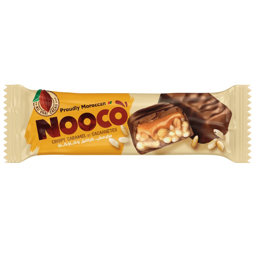 Barre Crispy Caramel Cacahuète Nooco 40 g