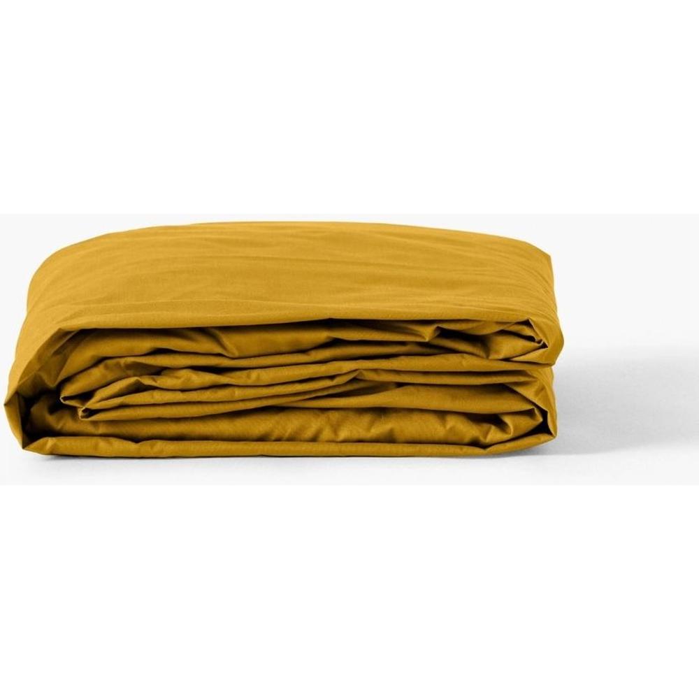 [717271] Drap Housse Jaune 100% Coton Tex Home 90x200 cm