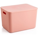 Boîte de Rangement Saumon avec Couvercle Kasa 36x26x24cm