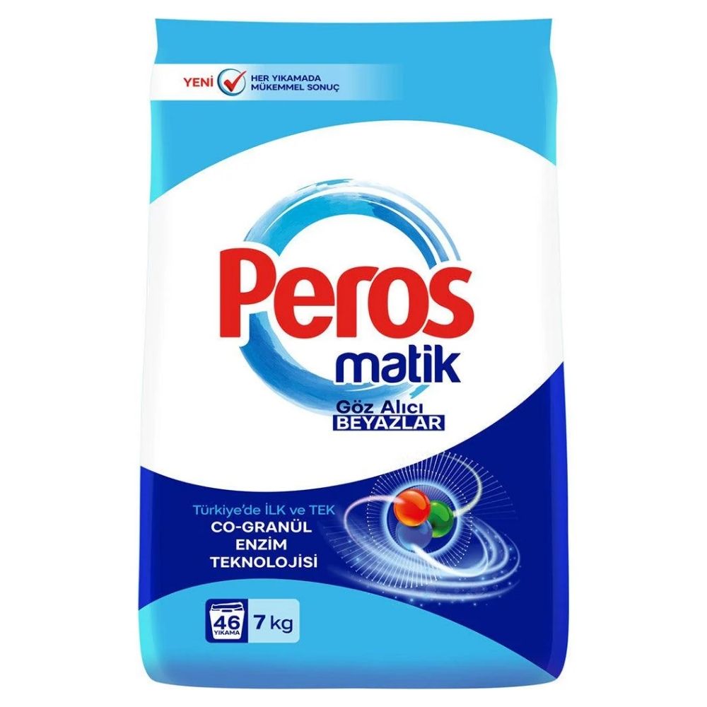 Détergent Lessive Poudre Machine Blanc Peros 7kg