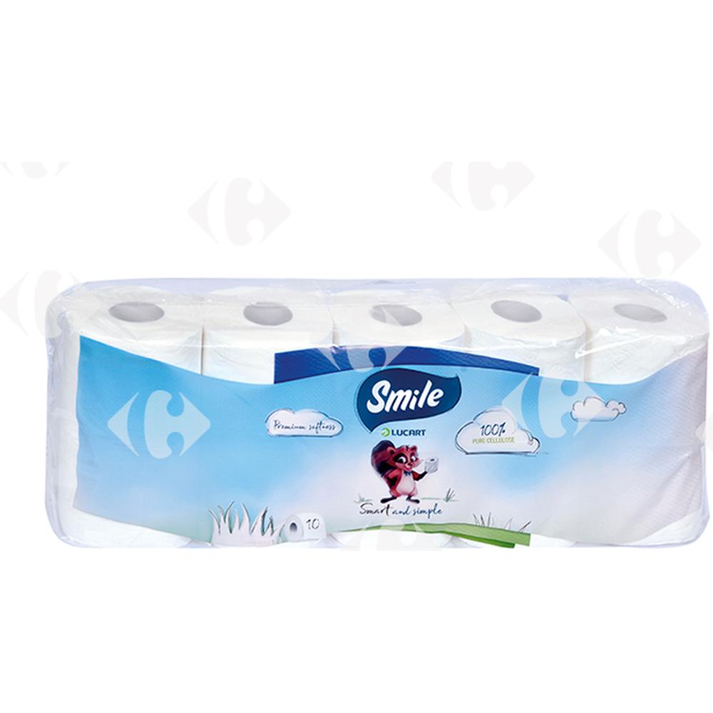 [638842] Papier Hygiénique 4 Plis Premium Smile 10 rouleaux