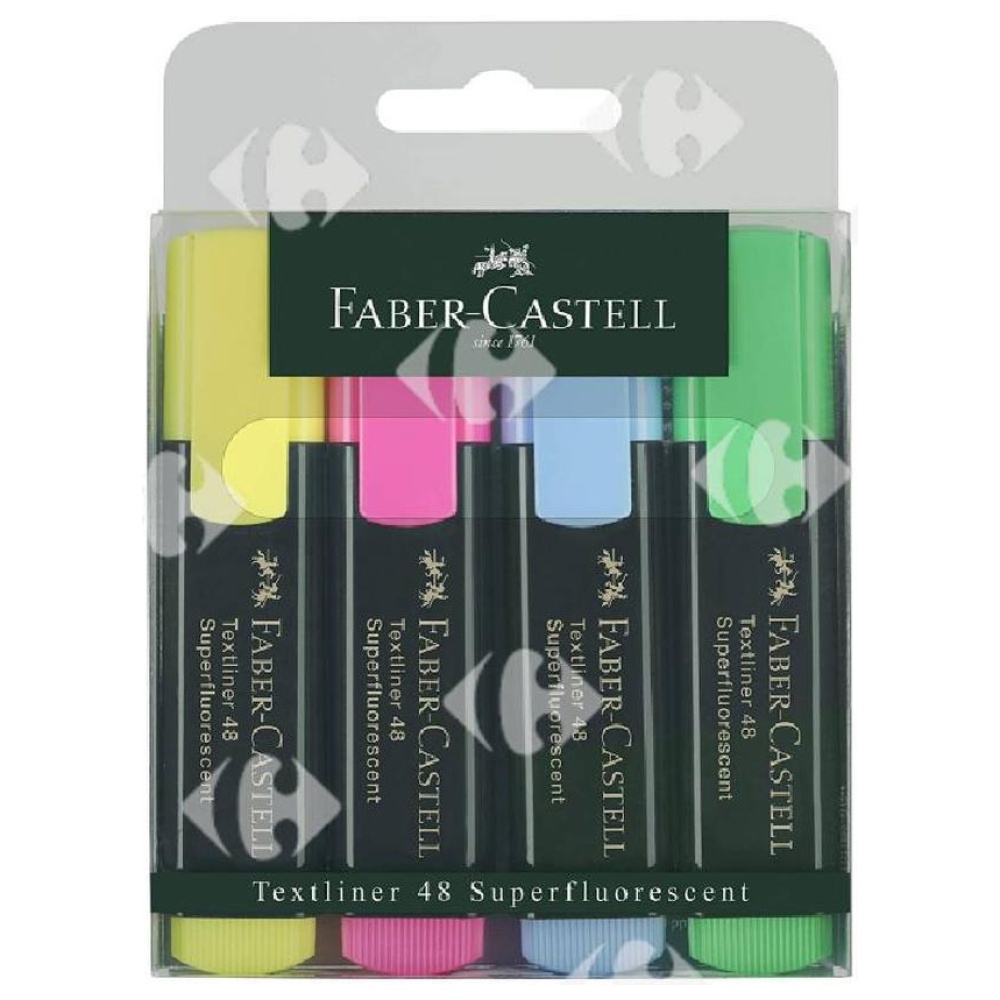 [131421] Surligneur Textliner 48 Refill Rouge Faber Castell 4 unités