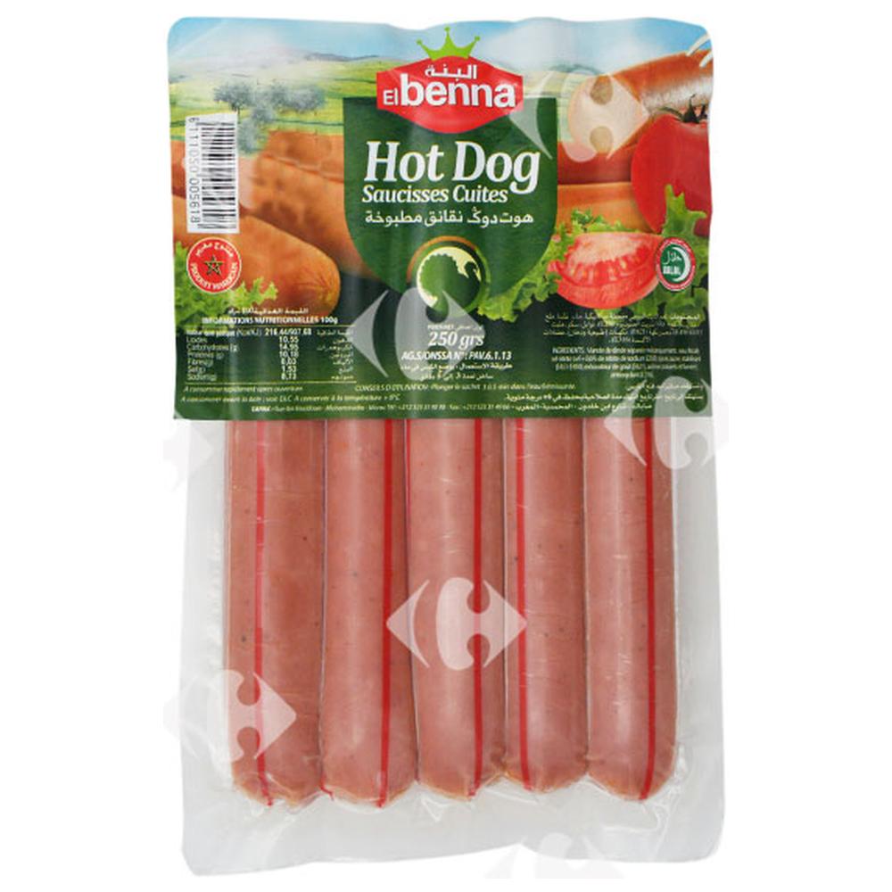 [363578] Hot Dog de Dinde - Charcuterie - El Benna 250g.