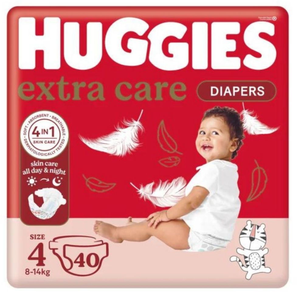 [706198] Couche Value Pack Extra Care Huggies Taille 4 – 40 Couches