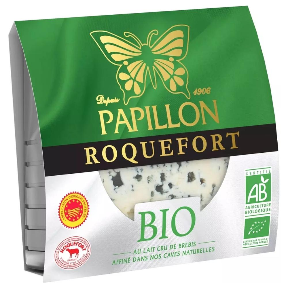 Fromage Roquefort Bio Papillon Portion 100g