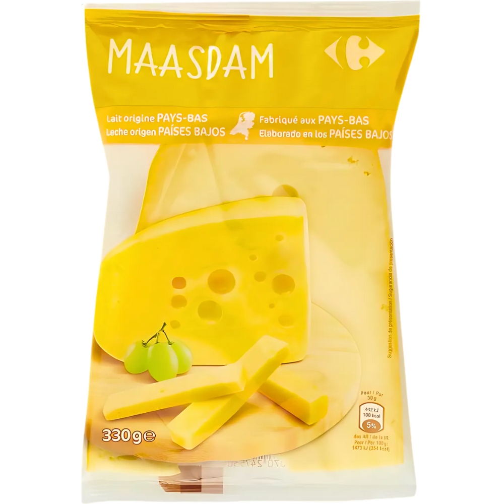 Maasdam en portion Carrefour 330g