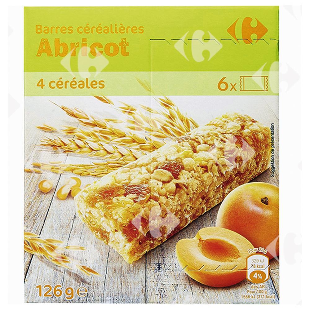 Barres de Céréales Abricot Carrefour 125g